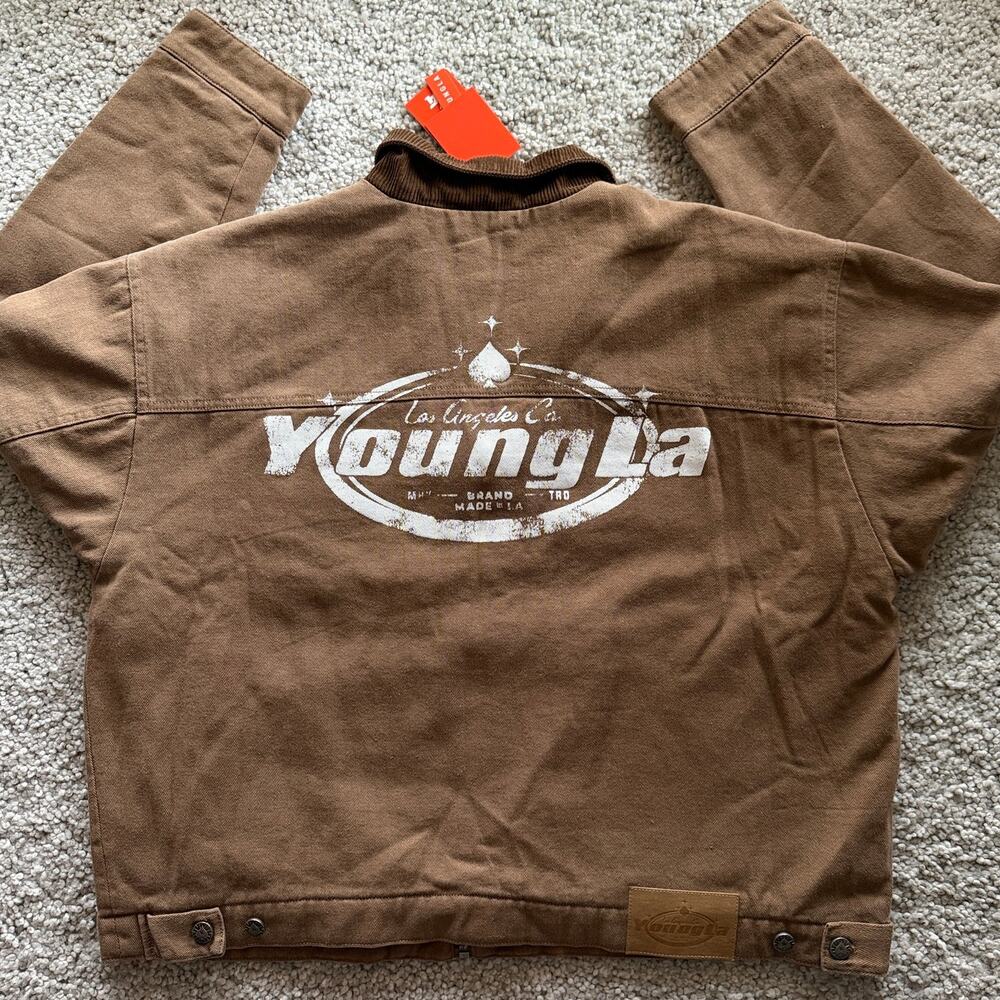 Men's YoungLA 5055 - WORKWEAR JACKET(Sold Out), NWT, XL, Coffee - Picture 2 of 9